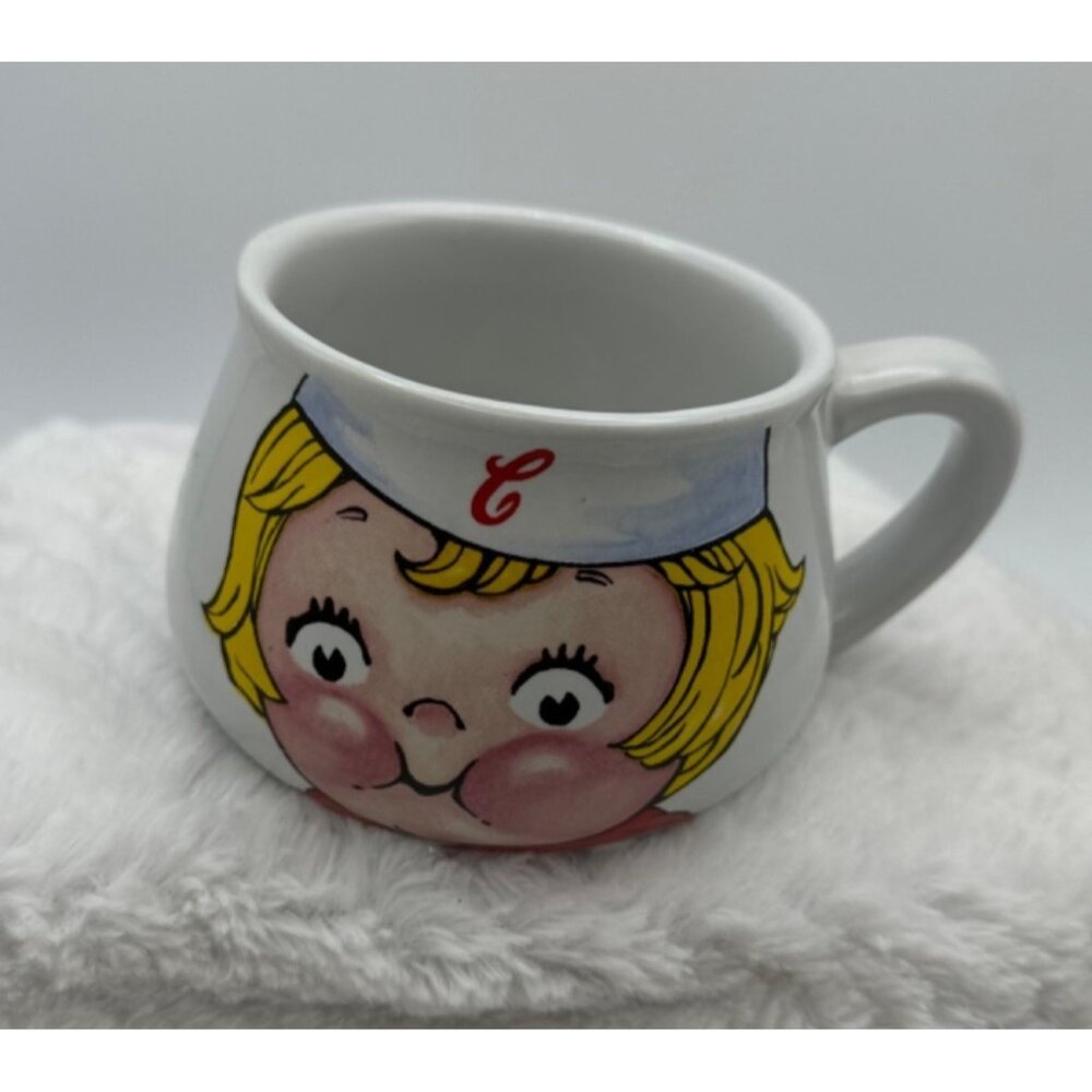 Vintage 1998 Campbell’s  Soup Kid Collectible Mug Cup Bowl Front & Back Of Head